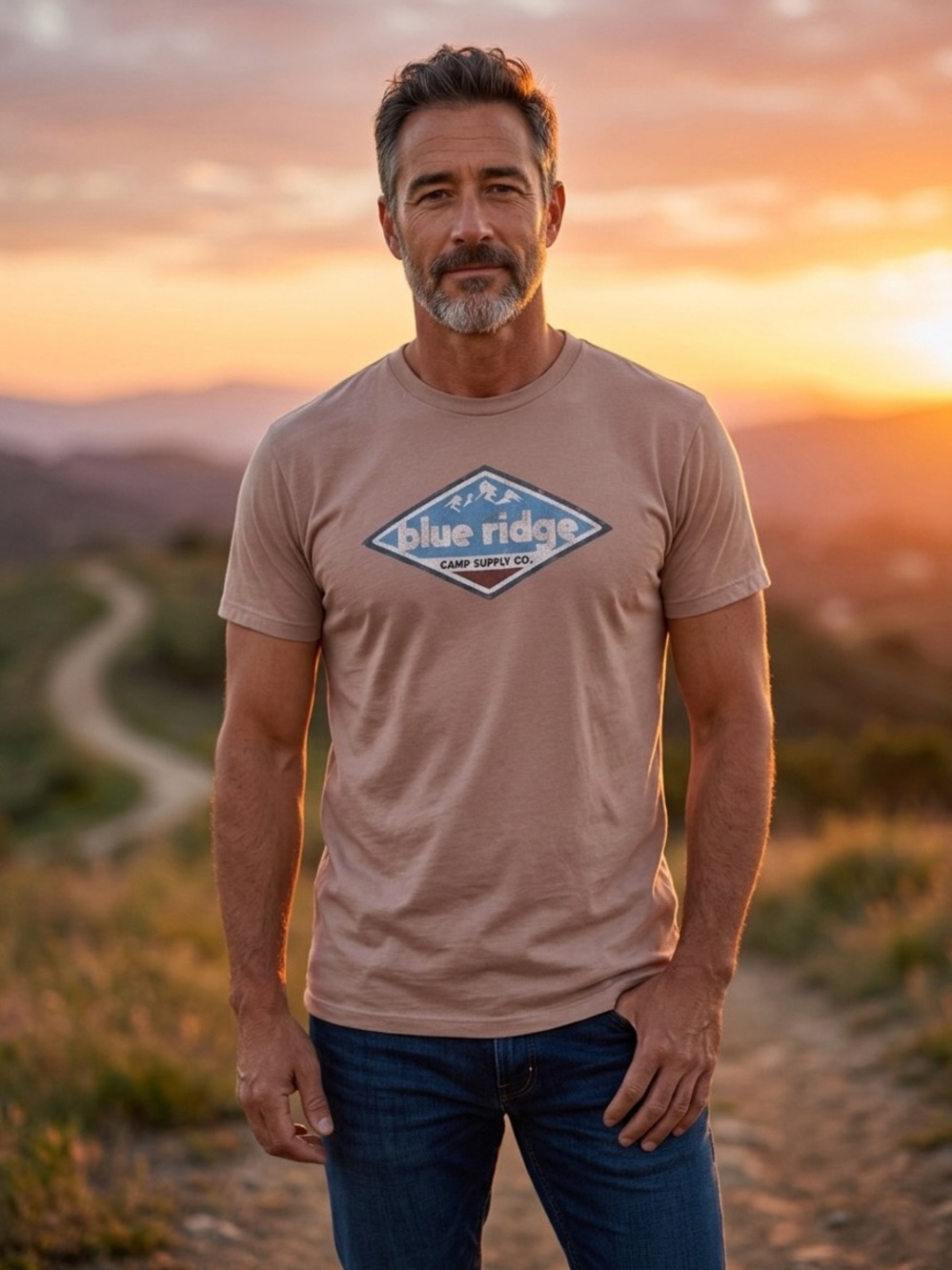 Blue Ridge Mountains/Georgia Unisex Crewneck T-Shirt Size 2XL